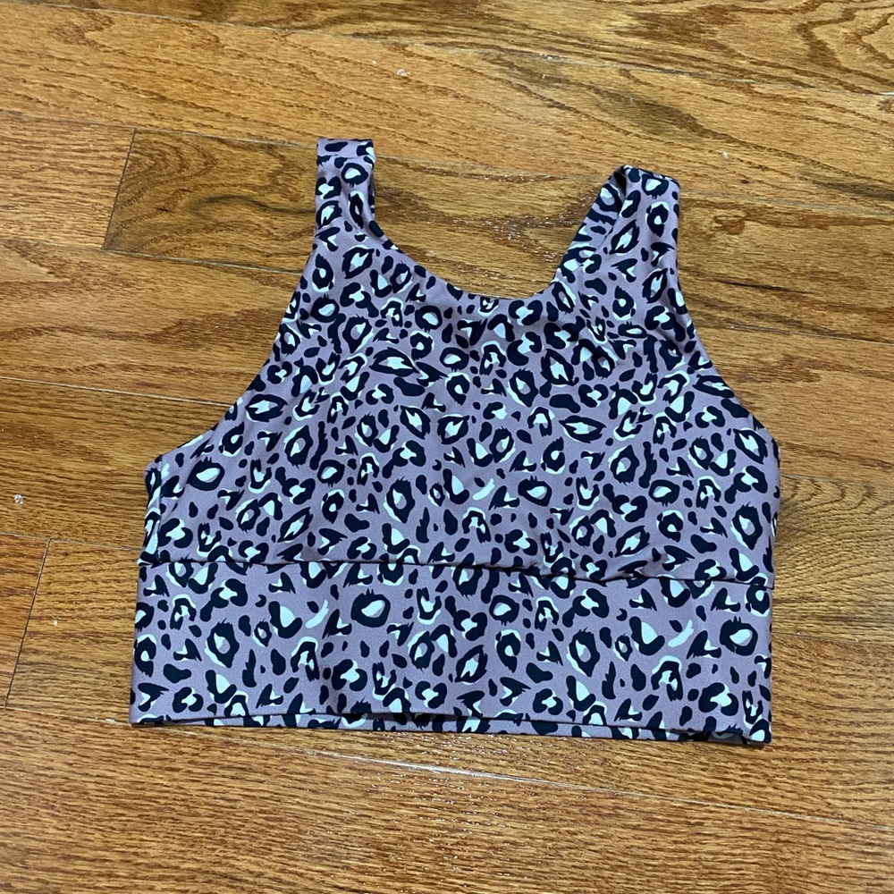 Kyodan Lavender and Black Animal Print Tank Top